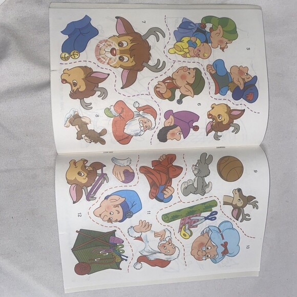 Vintage Christmas Sticker Fun Book Rudolph the Red Nosed Reindeer 1989 Golden - Picture 5 of 12